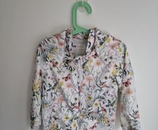 Girls 5-6yrs H&M floral hooded spring/summer jacket