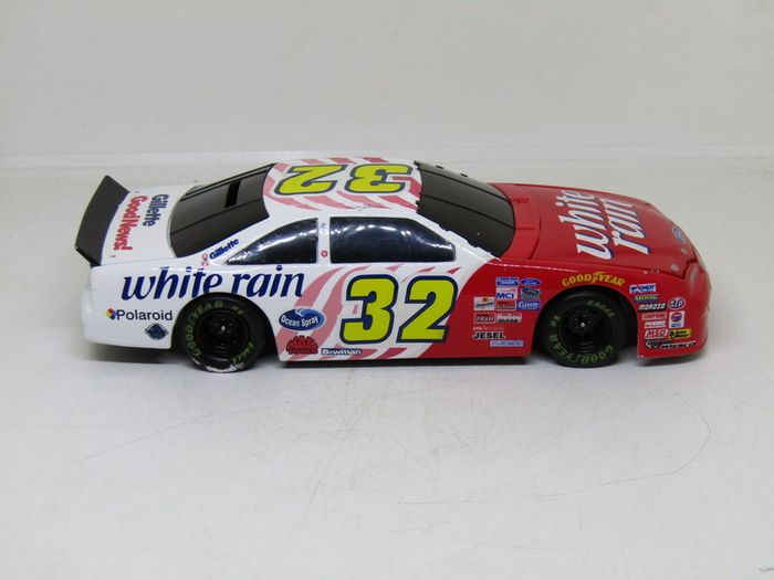 Dale Jarrett #32 1997 Ford Thunderbird White Rain Busch Series Car Limited Numbered Edition 1 of 7,956 Novelty Coin Bank Money Box Savings Bank 1/24 Scale Large Diecast Car