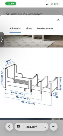 Toddler bed with mattress