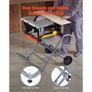 Portable Table Saw Stand, 159 kg/350 lbs Load Capacity, Rolling Foldable Table Saw Table with 203 mm/8 inches Rubber Wheels, Heavy Duty Construction Image 6