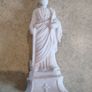 Rare 1900's Matthias The Apostle Parian Bisque Porcelain Chalkware Statue France Image 4