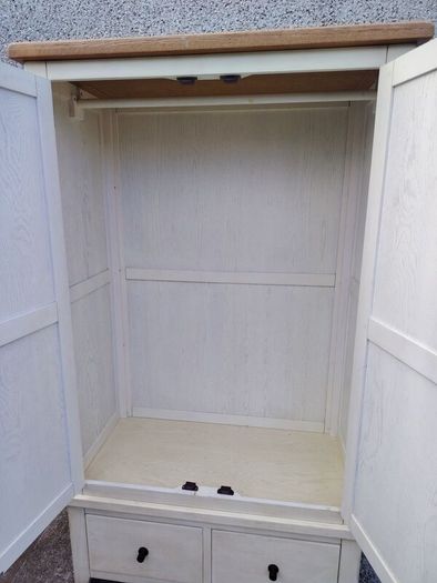 Wardrobe solid cream painted