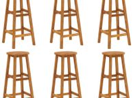 main image for ad Bar Stools 6 pcs Solid Acacia Wood