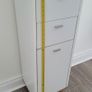 Modern Slim Storage Cabinet - White and Oak Finish Image 3