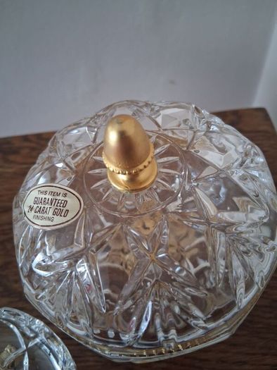 Vintage Killarney Irish Crystal Trinket/Vanity Set