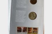 Silver Australia Florin in 1901-2001 Federal Parliament Coin and Stamp Folder   &amp; 1 Dollar