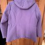 Purple Quilted Ladies Coat with Hood- As New (Size 18) Image 2