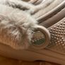 Crocs Lined Fuzz faux fur Strap Clog beige new Image 8