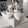 Ladies white high heels size 5 Image 2