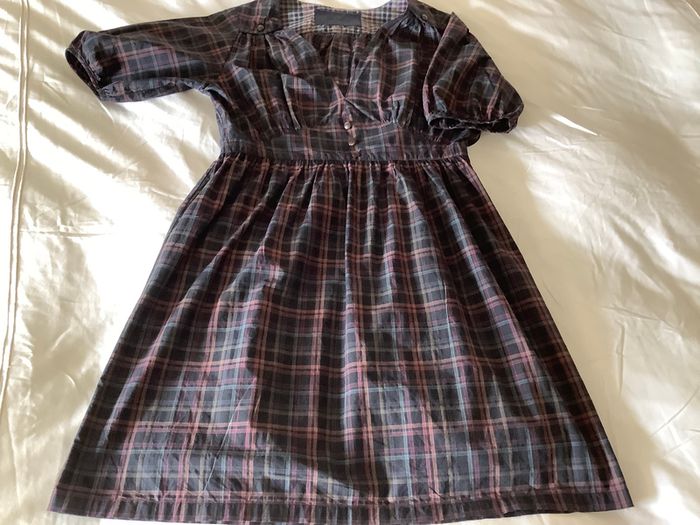Gorgeous new BNWT Dress by French designer Sessun  M 10 black check cute boho