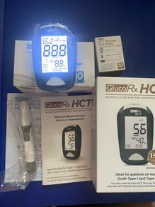 Gluco Rx Hct Blood Glucose Ketone monitoring system set for diabetes