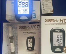 Gluco Rx Hct Blood Glucose Ketone monitoring system set for diabetes