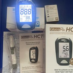 Gluco Rx Hct Blood Glucose Ketone monitoring system set for diabetes