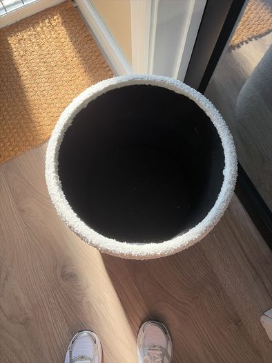 Boucle storage stool