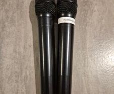 Pair TOA WM-5270 D02 Handheld Wireless Microphones - 837-865 MHz UHF