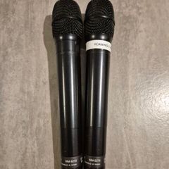 Pair TOA WM-5270 D02 Handheld Wireless Microphones - 837-865 MHz UHF