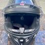 Motorbike Helmet Bogotto & Bela Stripe Racing Boots. Image 5