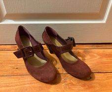 Clarks Burgundy Mary Jane Heels (UK4)