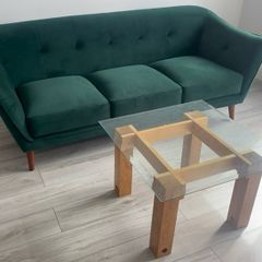 Velvet green sofa
