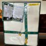 Boxed Vintage Irish Linen Damask Tablecloth Antique White Image 6