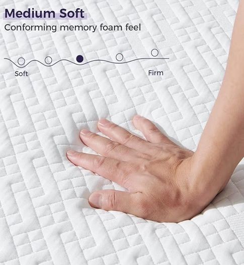 22CM Gel Memory Foam Mattress with Breathable Cover, Sleep Cooler and Skin Friendly, Dual Layers Support for Pressure Relief, CertiPUR-US Certified, Breezelle Collection