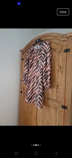 BNWT Brown Animal Print Dress by Friends Like These. Size 16