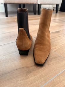 Suede cowboy boots