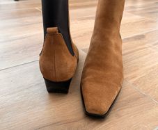 Suede cowboy boots