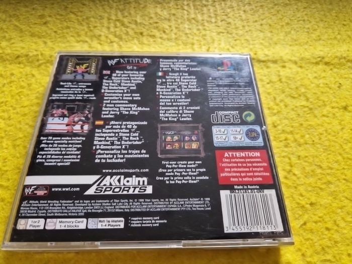 WF Attitude Wrestling PlayStation1 Ps1 PlayStation2 Ps2 games Original