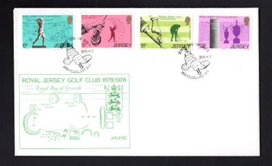 1978 Jersey Centenary of Royal Jersek Golf Club Commemorative Stamps First Day Cover (FDC)