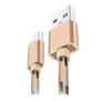 New 1m Nylon Micro USB Fast Quick Charge 2A Silver 100cm Cable Lead Data #1145 Image 2