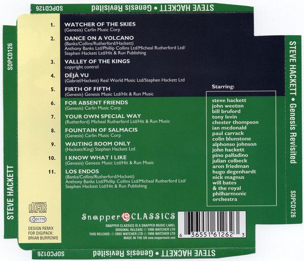Genesis  - Abacab ; I Know What I Live ; Live in Boston Base London ;  and Steve Hackett Genesis Revisited CDs