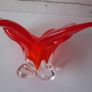 Large Sculptural Red Art Glass Centerpiece Image 2