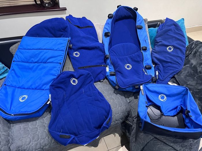 Bugaboo Cameleon Blue fabrics in swords