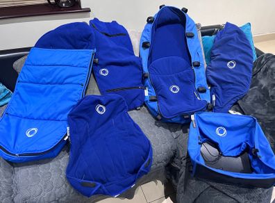 Bugaboo Cameleon Blue fabrics in swords