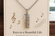 Music Lover Piano Keyboard Necklace
