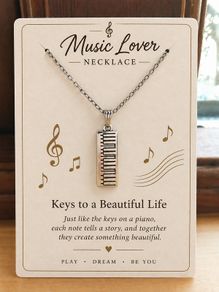 Music Lover Piano Keyboard Necklace