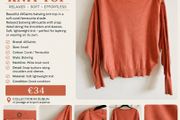ALLSAINTS Coral/Terracotta Batwing Knit Top