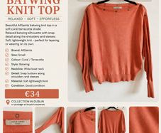 ALLSAINTS Coral/Terracotta Batwing Knit Top