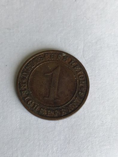 Rare coin 1931 German 1 ReichsPfennig