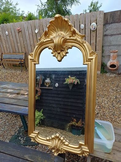 Vintage Gold Arch Framed Mirror