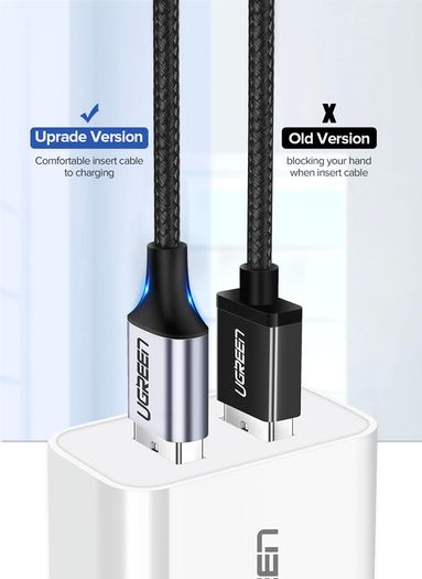 Ugreen 3M USB-C Fast Charging QC 3.0/2.0 & Data Sync Nylon Braided Cable (Brand New/Warranty)