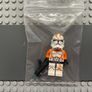 lego Star Wars sw0522 Clone Trooper, 212th Attack Battalion (Phase 2) minifigure- Orange Arms, Dirt Stains, Scowl Image 3