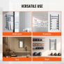 8 Bars Towel Warmer Rack Wall Mounted Heated Towel Rack for Bathroom Black Image 6