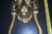 Large antique solid brass door knocker