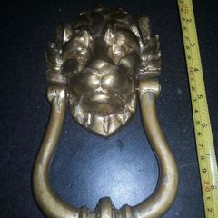 Large antique solid brass door knocker