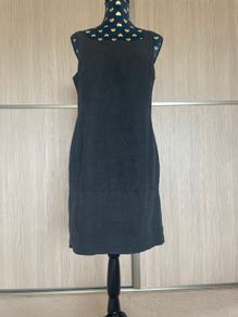 Black Linen Shift Dress