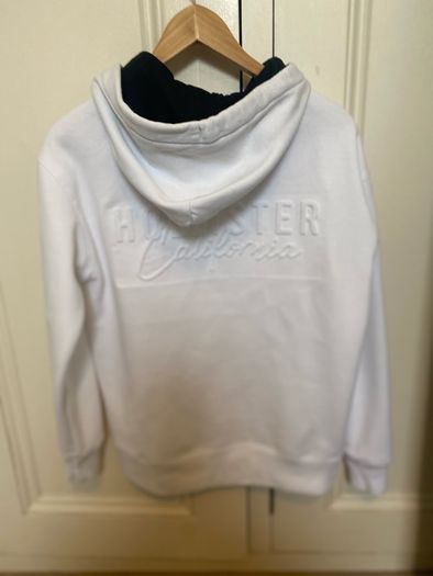 Mens Hollister White Hoodie - Size XS