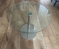 Round Glass Coffee / Side Table  Chrome base