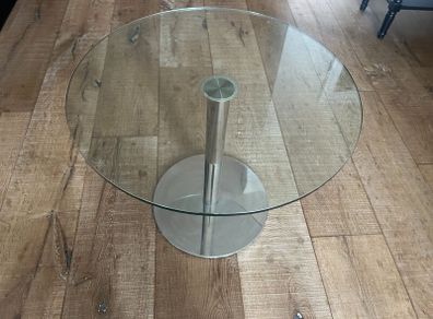 Round Glass Coffee / Side Table  Chrome base